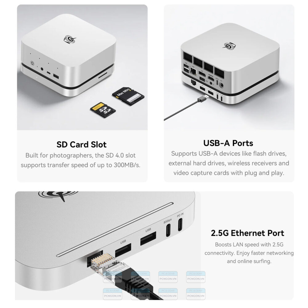 Dock Beelink Mate Se 80gbps (silver, Gray) 5