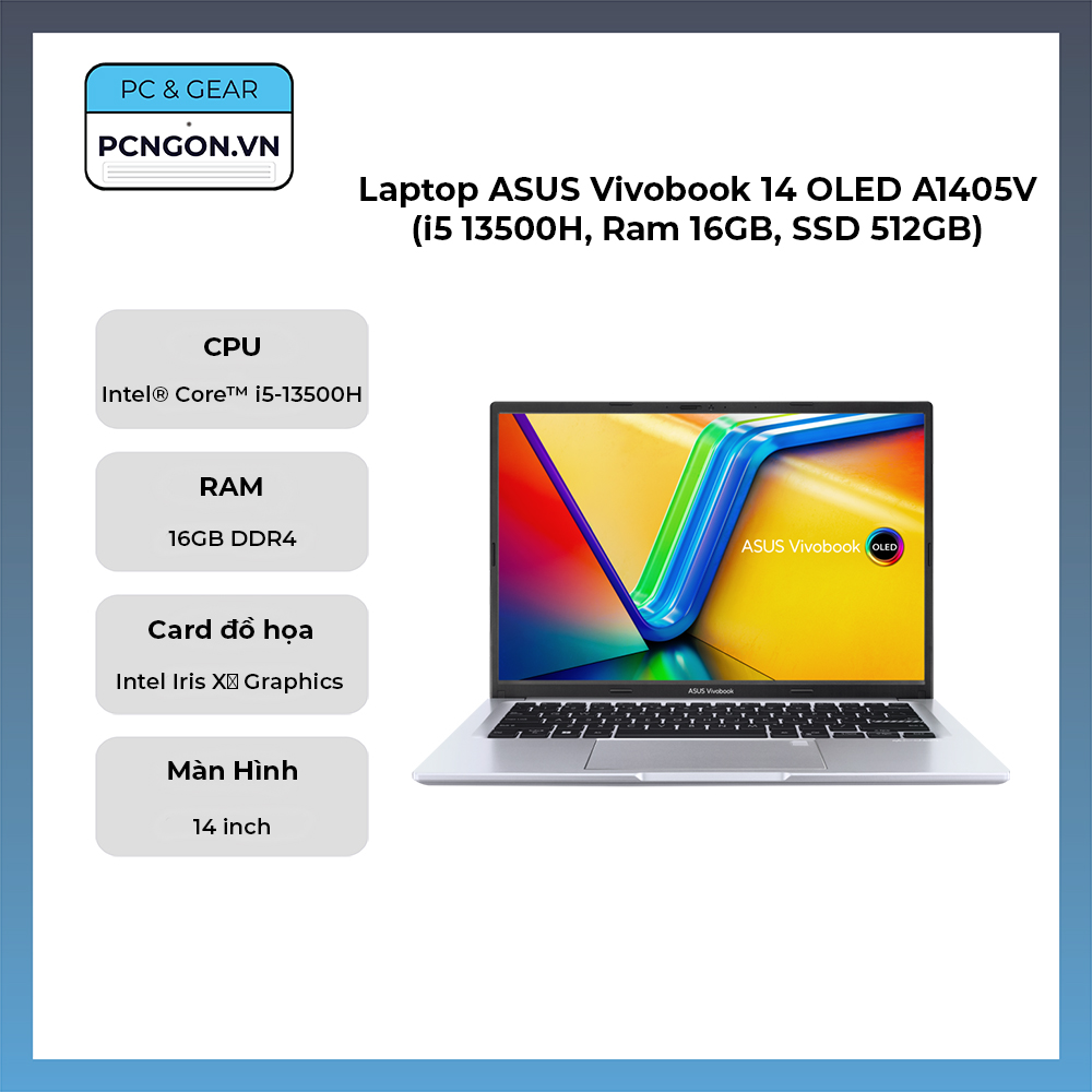 Laptop Asus Vivobook 14 Oled A1405v (i5 13500h, Ram 16gb, Ssd 512gb)
