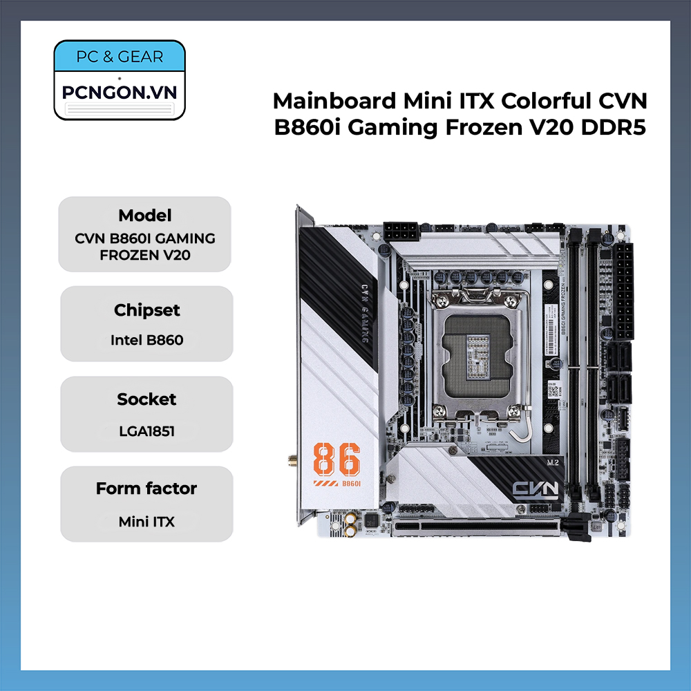 Mainboard Mini Itx Colorful Cvn B860i Gaming Frozen V20 Ddr5