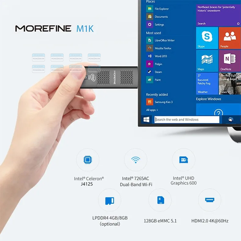 Máy Tính Mini Pc Morefine M1k Intel Pentium N5000 (8g,128gb) 9