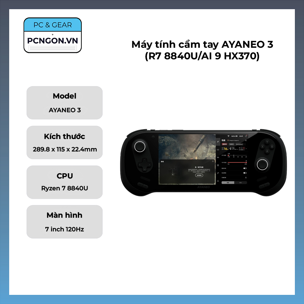 Máy Tính Cầm Tay Ayaneo 3 (r7 8840u, Ai 9 Hx370)