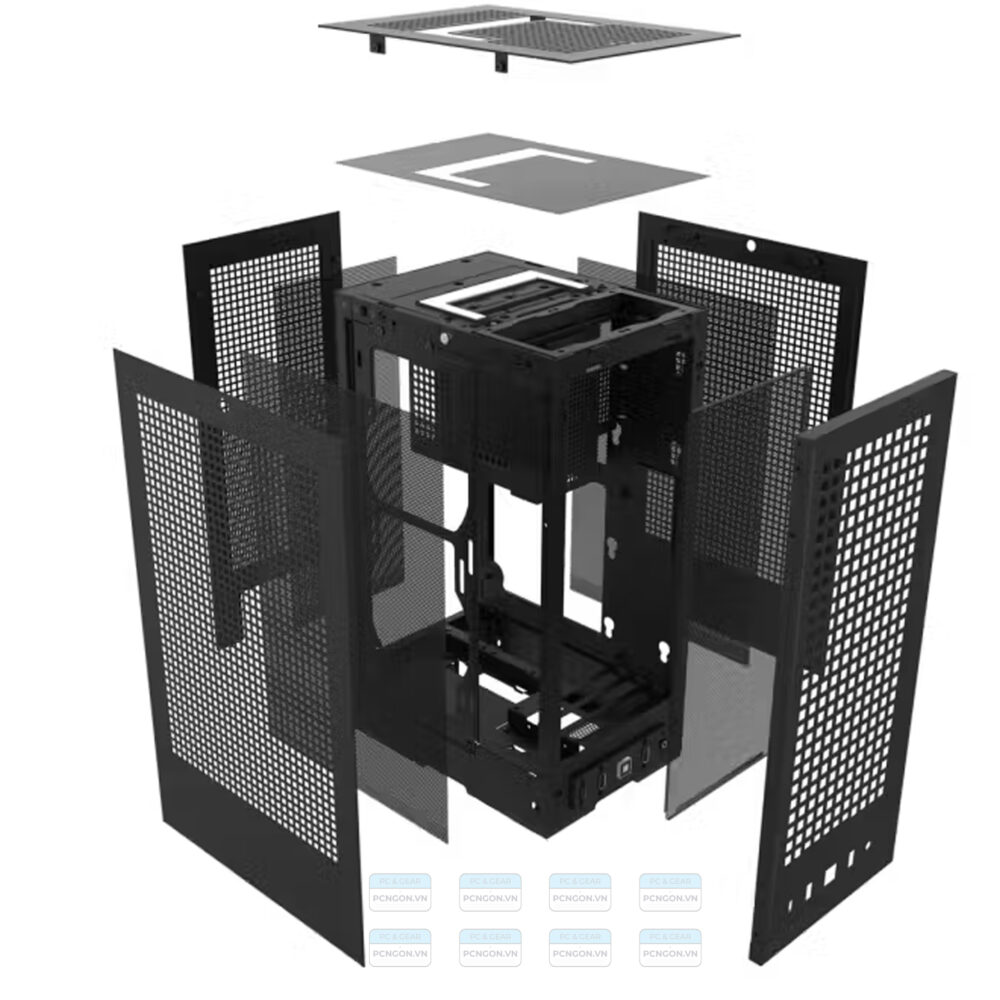 Vỏ Case Máy Tính Mini Itx Hyte Revolt 3 (Đen, Trắng) 4