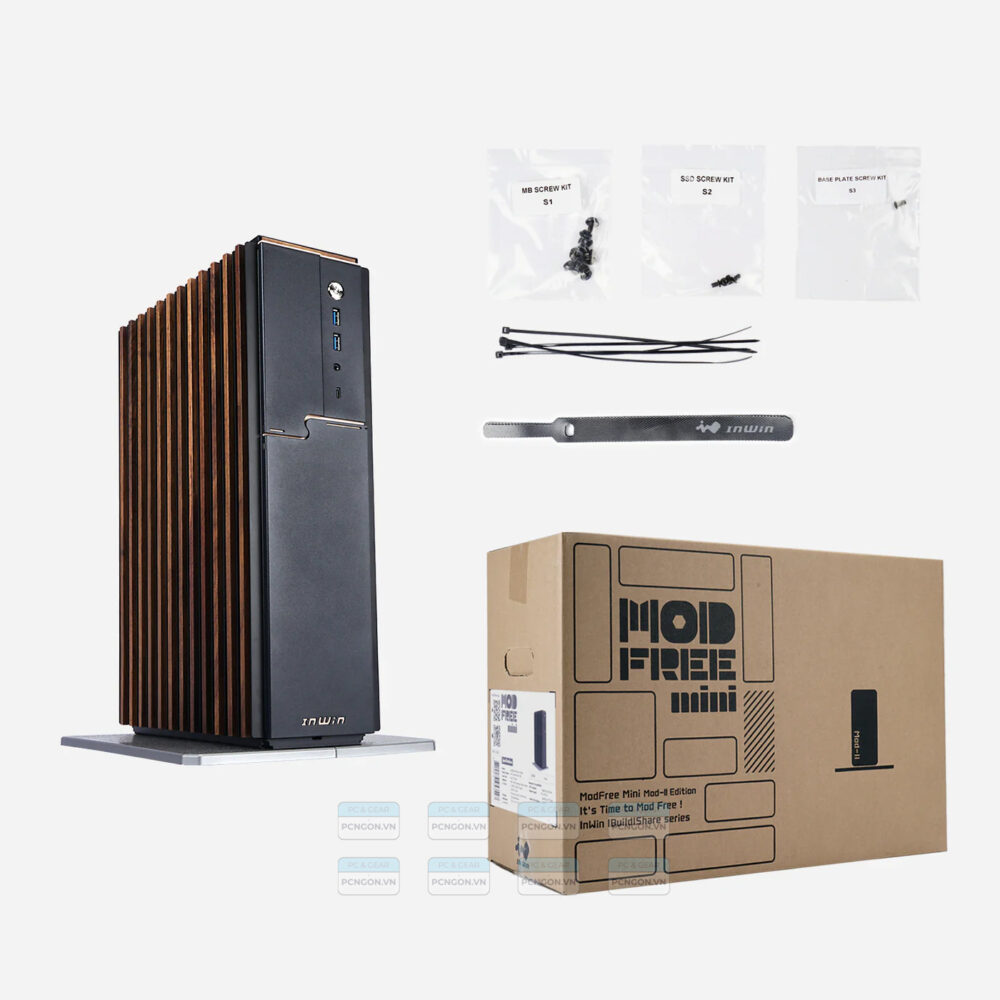 Vỏ Case Máy Tính Mini Itx Inwin Modfree Mini Mod Ii (gỗ, Lưới) 6