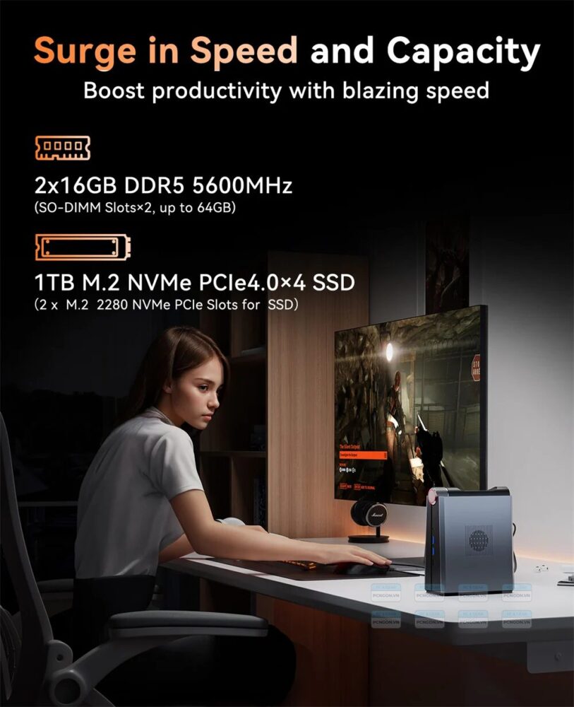Máy Tính Mini Pc Acemagic Am08 Pro Amd Ryzen 9 6900hx (barebone) 4