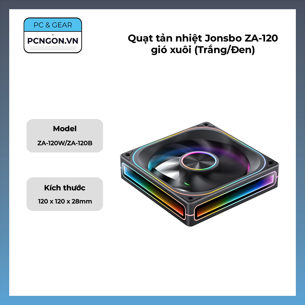 Quạt Tản Nhiệt Jonsbo Za-120 Gió Xuôi (trắng, Đen)