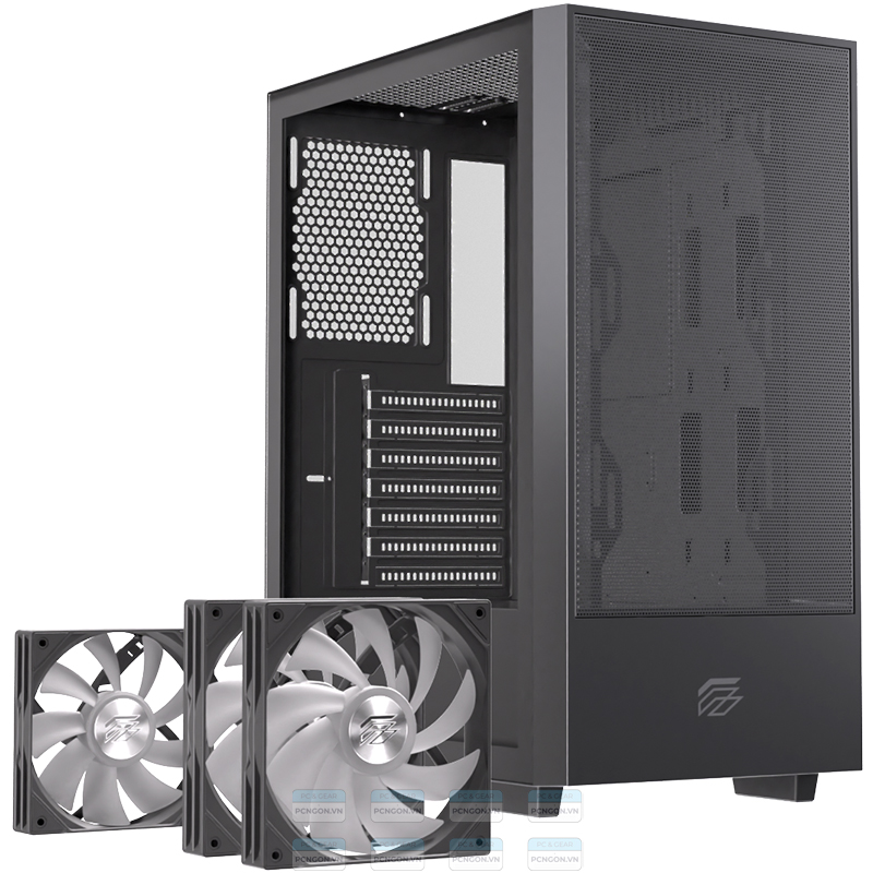 Vỏ Case Máy Tính Einarex P100 (trắng, Đen) 1
