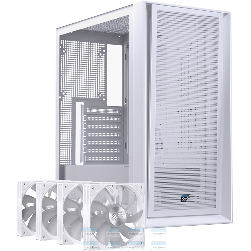 Vỏ Case Máy Tính Einarex P600 (trắng, Đen) 3