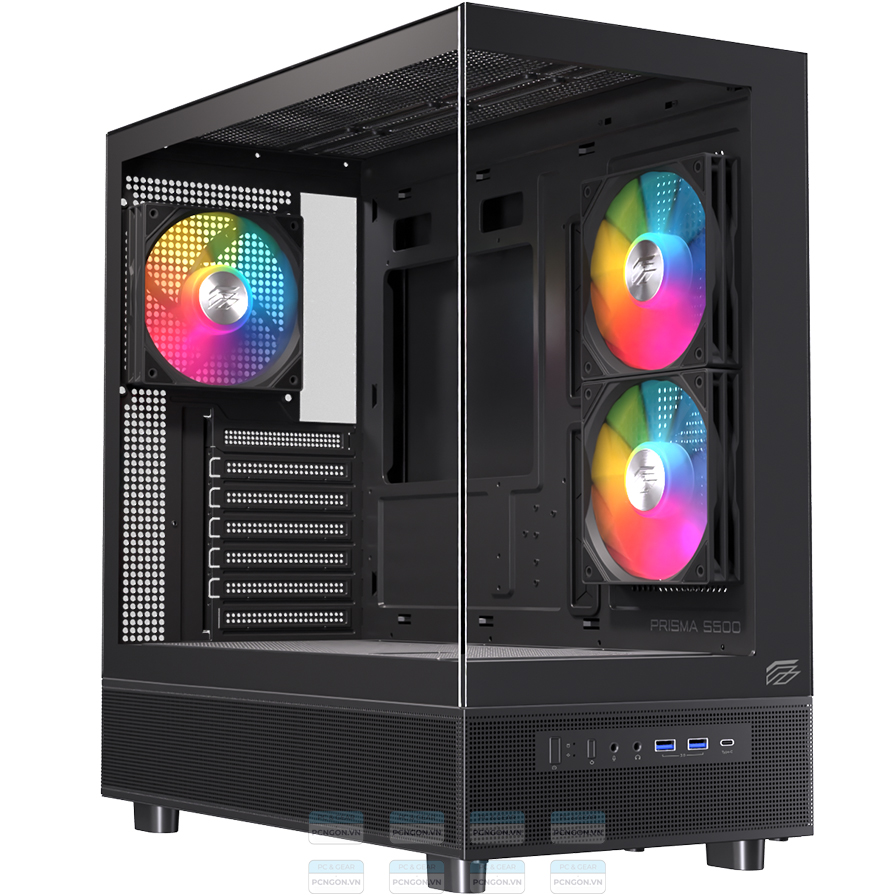 Vỏ Case Máy Tính Einarex S500 (trắng, Đen) 7