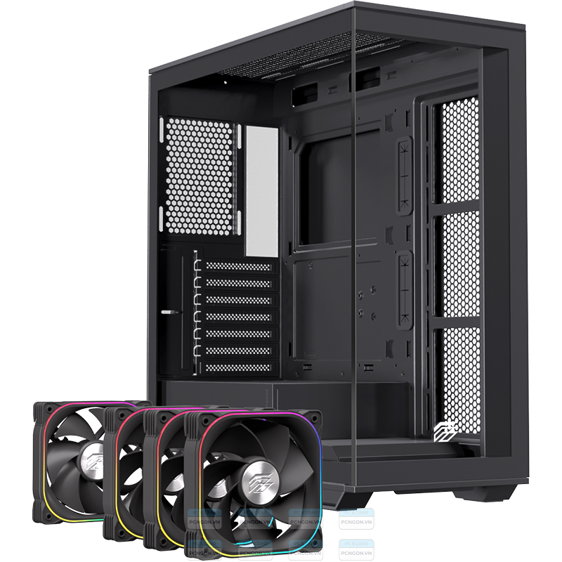 Vỏ Case Máy Tính Einarex S700 (trắng, Đen) 1