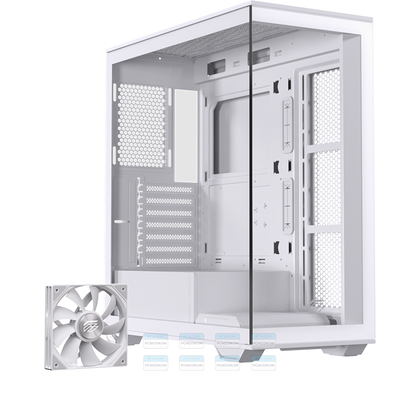 Vỏ Case Máy Tính Einarex S700 (trắng, Đen) 4