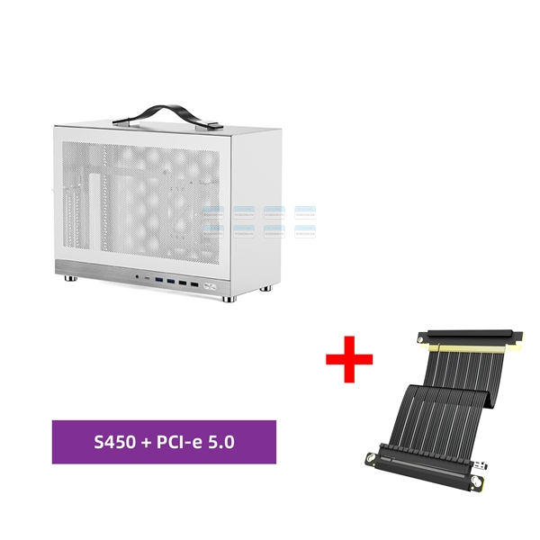 Vỏ Case Máy Tính Mini Itx Shiny Snake S450 Pro – Trắng (riser 5.0) 1