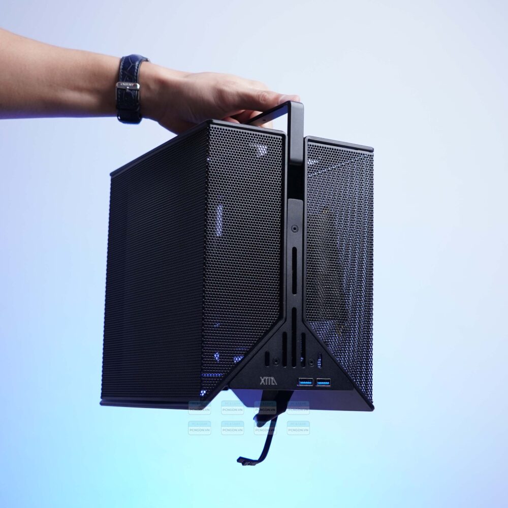 Vỏ Case Máy Tính Mini Itx Xtia Xproto Mini đen Cũ đã Qua Sử Dụng (kèm Riser 4.0) 9