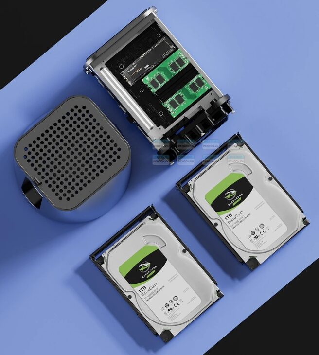 Máy Tính Mini Pc Aoostar Wtr R3 Amd Ryzen 3 3200u 2 Bay 40tb Nas (barebone) 5