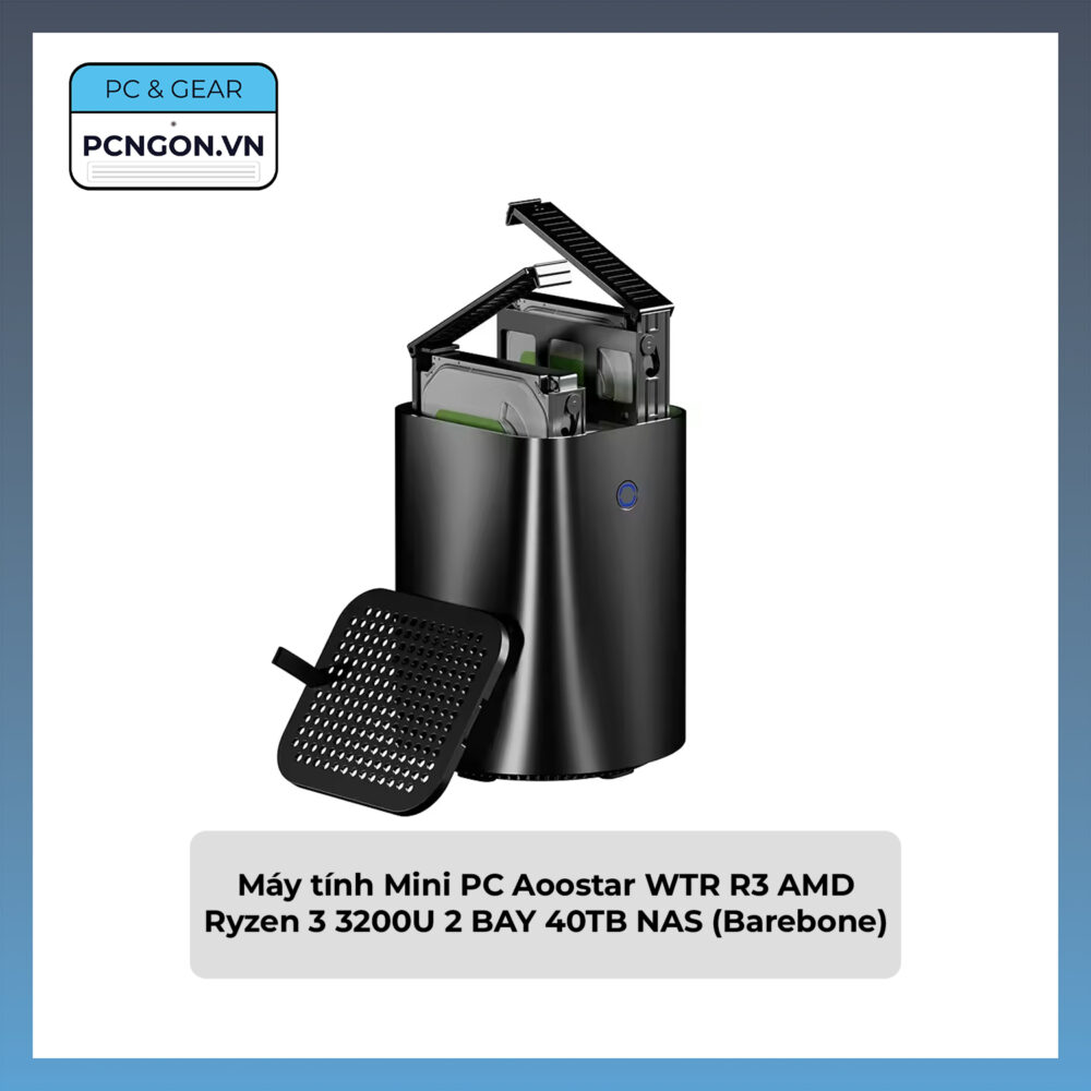 Máy tính Mini PC Aoostar WTR R3 AMD Ryzen 3 3200U 2 BAY 40TB NAS (Barebone)