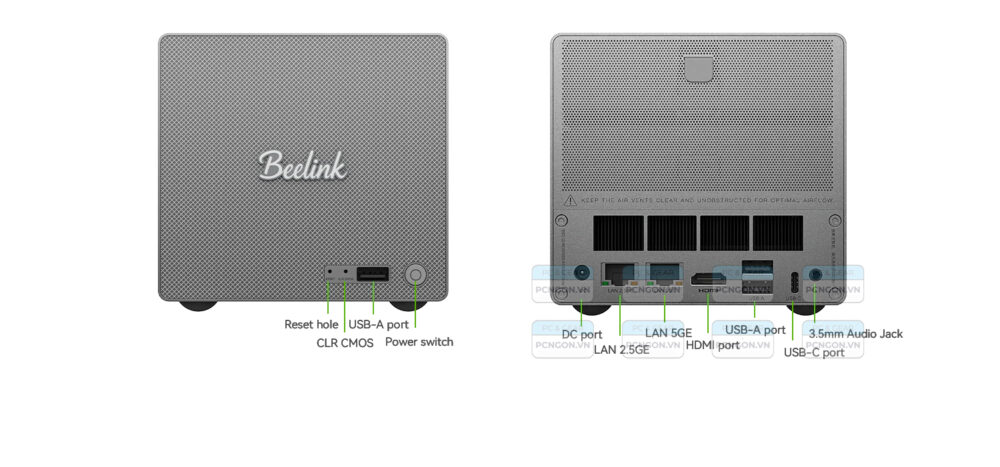 Máy Tính Mini Pc Beelink Me Pro Intel N95 2 Bay Hybrid Nas (12gb, 128gb) 10