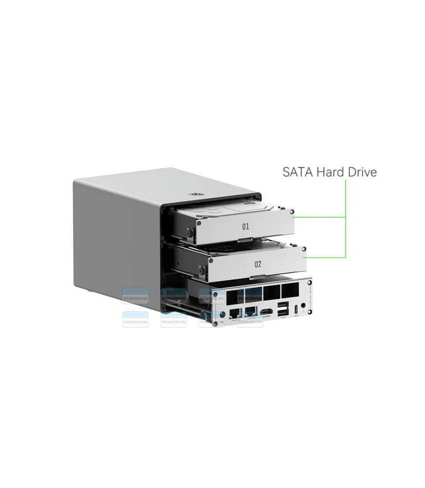 Máy Tính Mini Pc Beelink Me Pro Intel N95 2 Bay Hybrid Nas (12gb, 128gb) 9