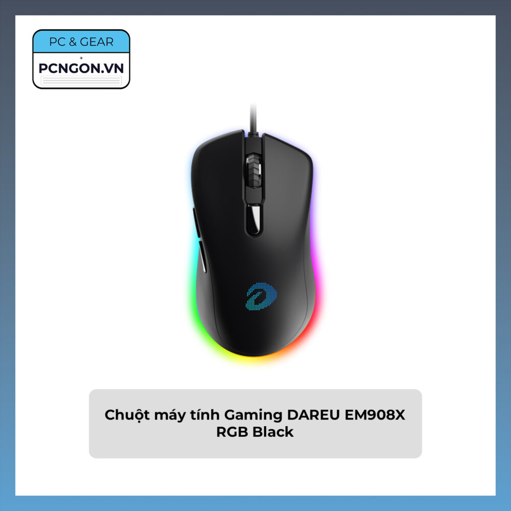 Chuột Máy Tính Gaming Dareu Em908x Rgb Black