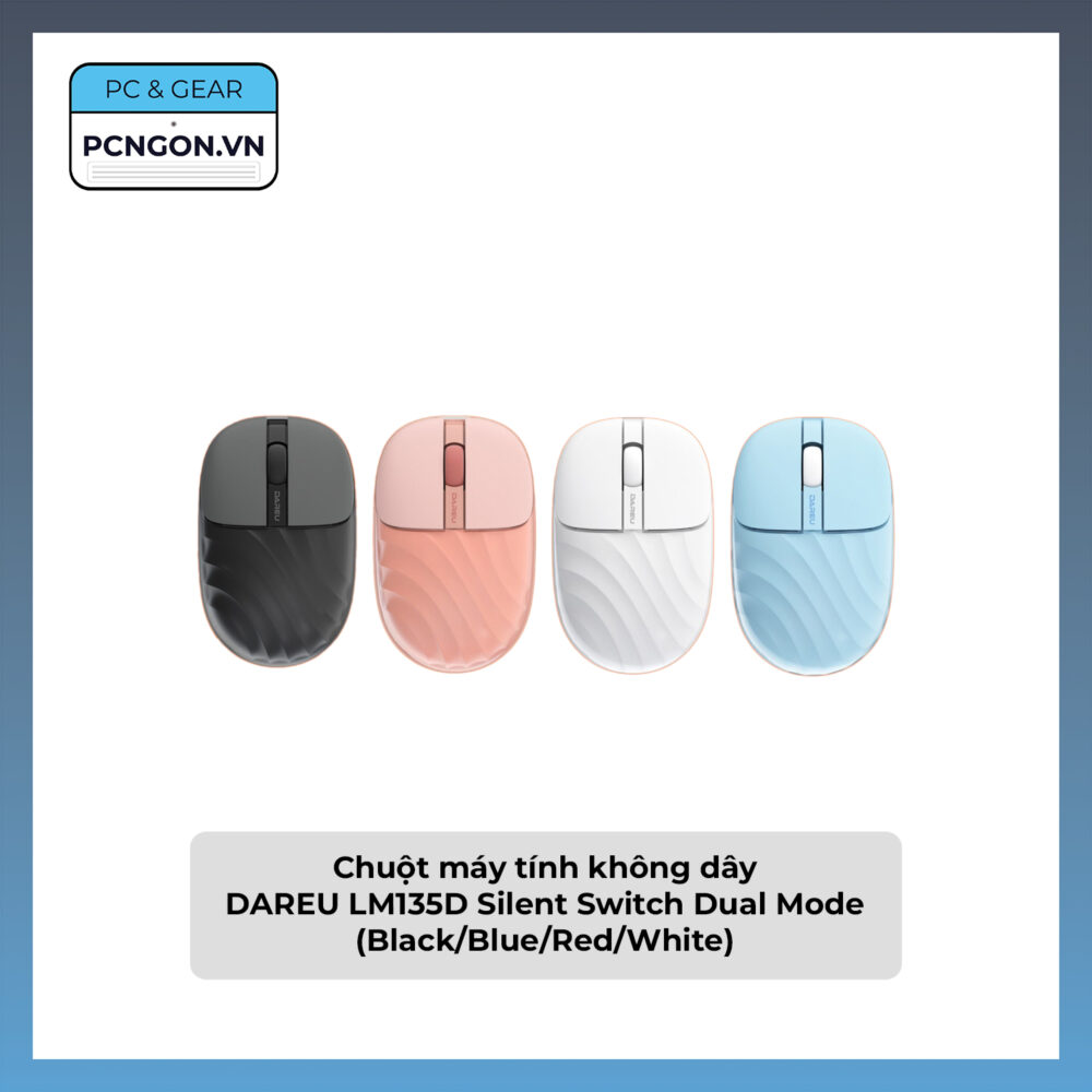 Chuột Máy Tính Không Dây Dareu Lm135d Silent Switch Dual Mode (black, Blue, Red, White)