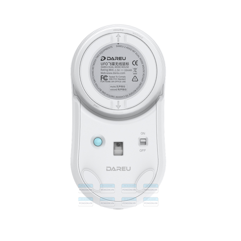 Chuột Máy Tính Không Dây Dareu Lm166d Ufo Dual Mode (black, White Silver) 3