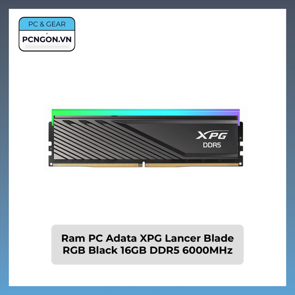 Ram Pc Adata Xpg Lancer Blade Rgb Black 16gb Ddr5 6000mhz