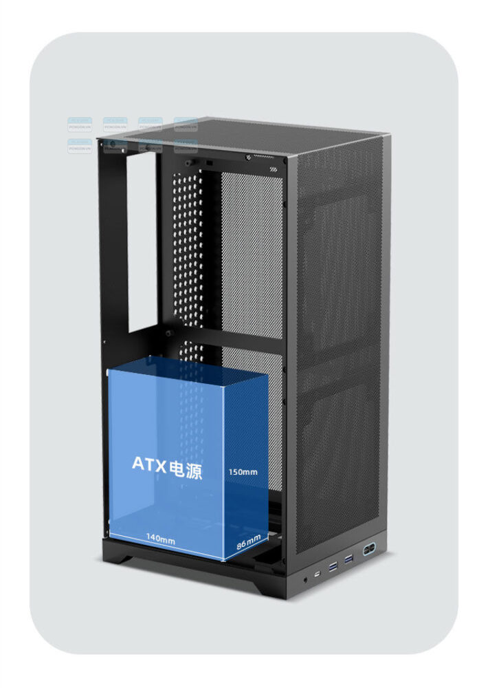 Vỏ Case Máy Tính Mini Itx Shiny Snake L400 (kèm Riser 5.0) 7