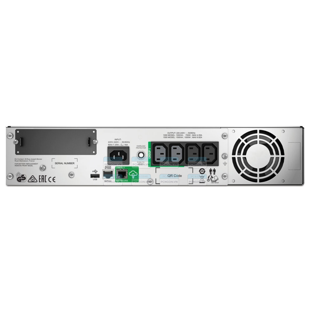 Bộ Lưu điện Apc Smart Ups 1500va Lcd Rm 2u 230v Smart Connect (smt1500rmi2uc) 2