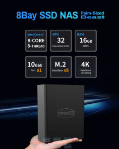 Thiết Bị Lưu Trữ Nas Terramaster F8 Ssd Plus 8 Bay 64tb 1