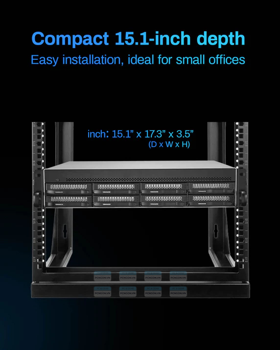 Thiết Bị Lưu Trữ Nas Terramaster U8-500 Plus Rackmount 8 Bay 192tb 3