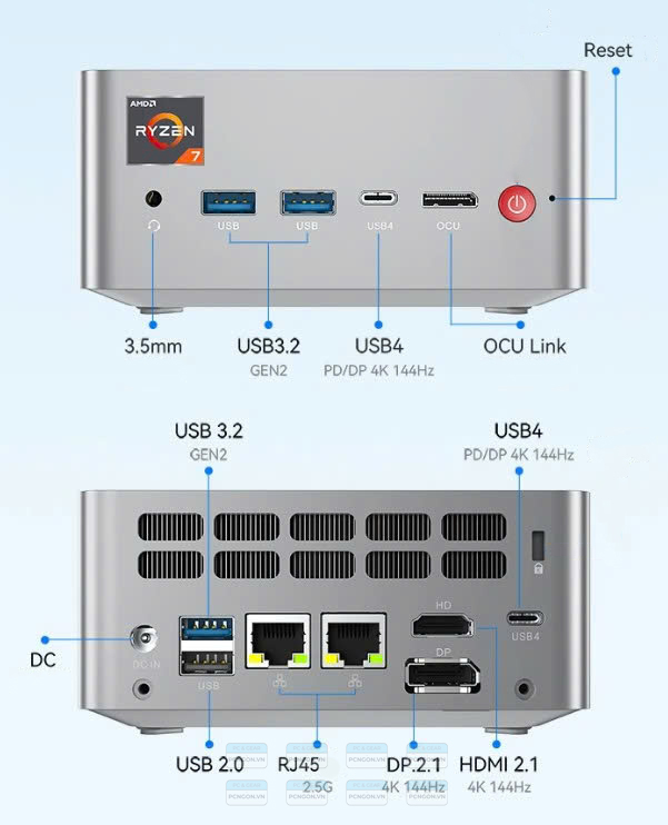 Máy Tính Mini Pc Morefine M900 Amd Ryzen Ai 5 340 5