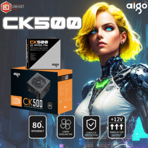 Nguồn Máy Tính Aigo Ck500 500w 80 Plus Eficiency (12)