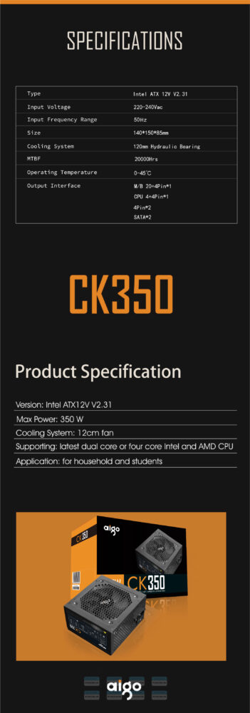 Nguồn Máy Tính Aigo Ck350 350w (4)