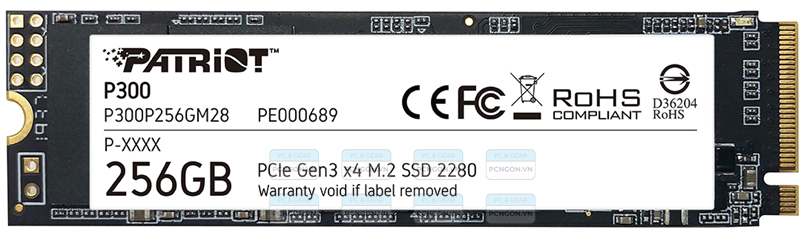 Ổ Cứng Ssd Nvme Patriot P300 256gb Gen3 X4 3