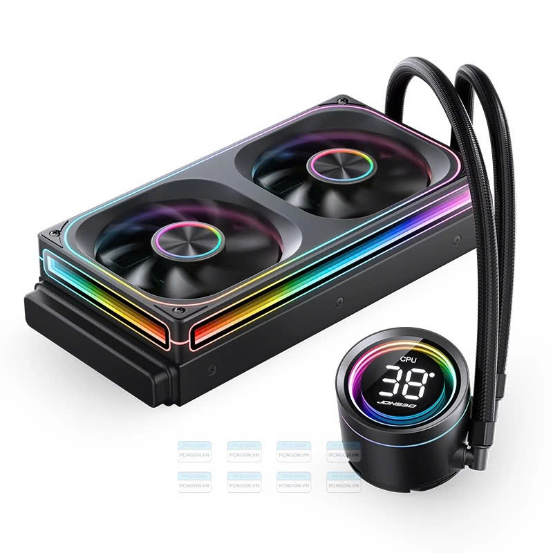 Tản nhiệt nước PC giúp tăng tính thẩm mỹ cho bộ máy nhờ thiết kế hiện đại và hệ thống LED RGB bắt mắt